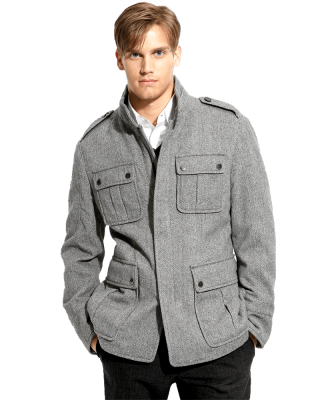 Boss black virgin wool field jacket