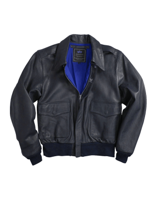 Alpha industries leather jacket