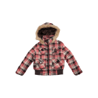 Brown girls plaid winter_jacket