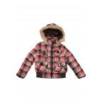 Brown girls plaid winter_jacket