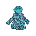 Girl berry floral design heavyweight puffer jacket