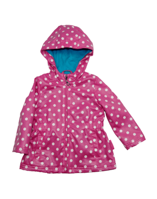 Girls pink printed frost hoodie jacket