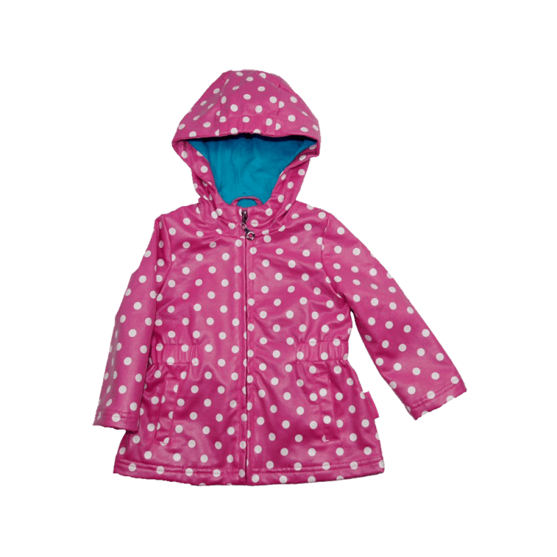 Girls pink printed frost hoodie jacket