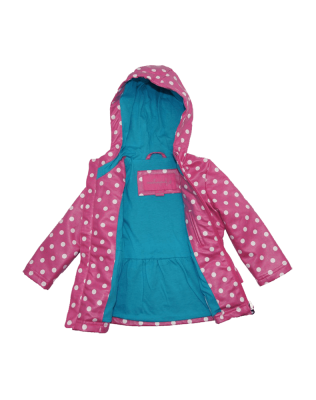 Girls pink printed frost hoodie jacket
