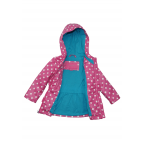 Girls pink printed frost hoodie jacket