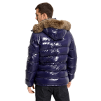 Moncler rod quilted down parka with genuine coyote fur trim