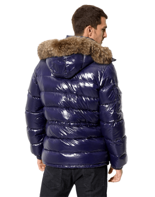 Moncler rod quilted down parka with genuine coyote fur trim