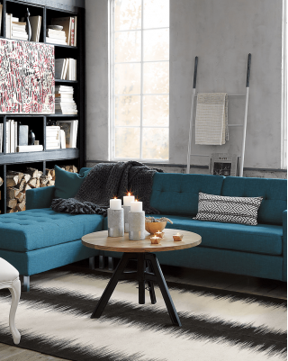 Ditto Ii Peacock Sectional Sofa
