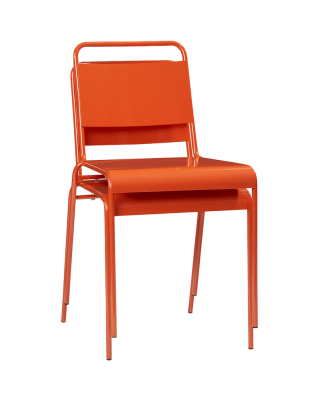Lucinda Orange Stacking Chair