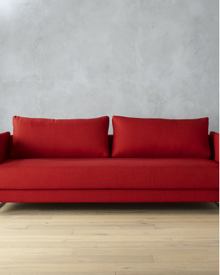Tandom Red Sleeper Sofa