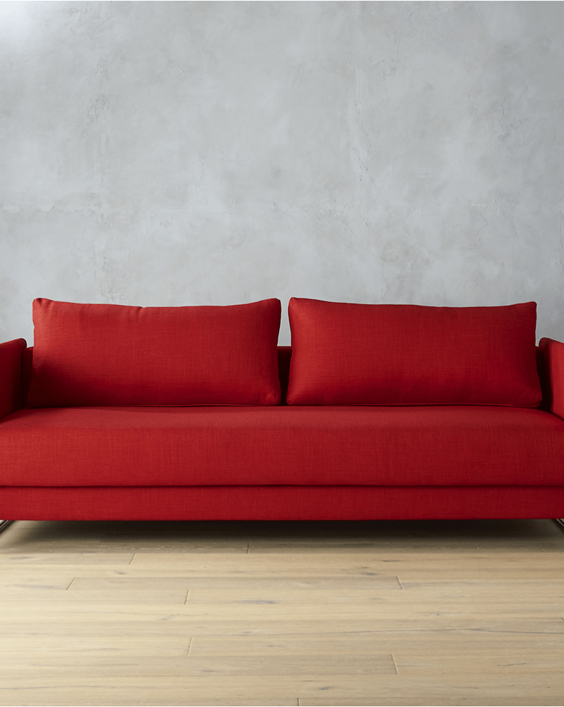 Tandom Red Sleeper Sofa