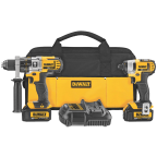 DEWALT DCK290L2 20-Volt MAX Li-Ion 3.0 Ah Hammer Drill and Impact Driver Combo Kit 