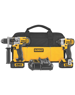 DEWALT DCK290L2 20-Volt MAX Li-Ion 3.0 Ah Hammer Drill and Impact Driver Combo Kit 