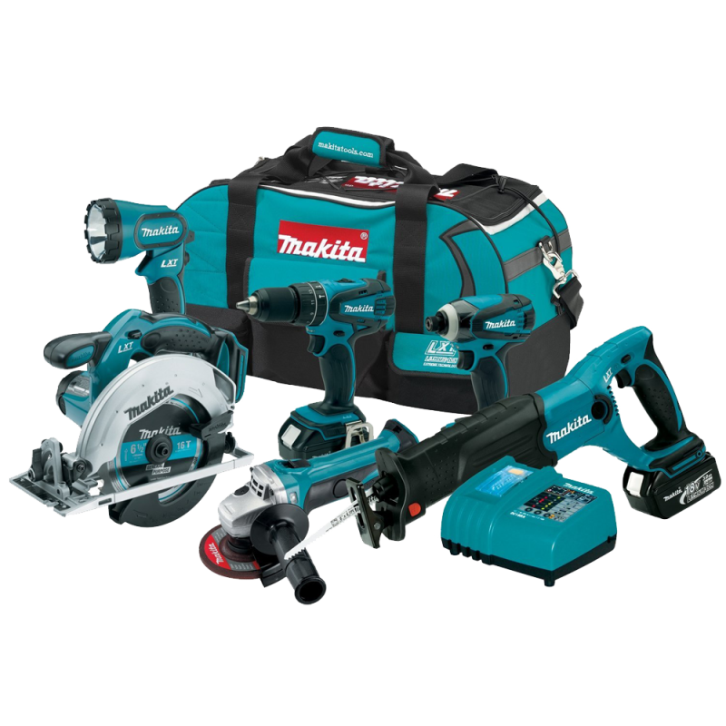 Makita LXT601 18-Volt LXT 6-Piece Lithium-Ion Cordless Combo Kit 