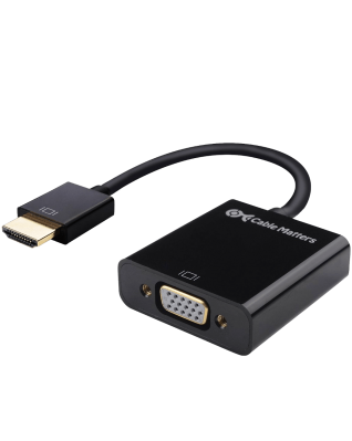 Cable Matters® Gold-Plated Active HDMI to VGA Adapter (Male to Female) with 3 Ft Micro USB Cable