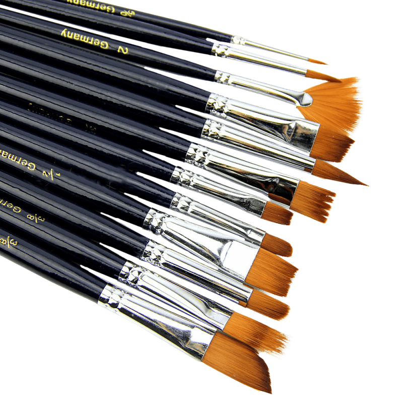Artist paint brush set nylon hair watercolor acrylic oil painting supplies