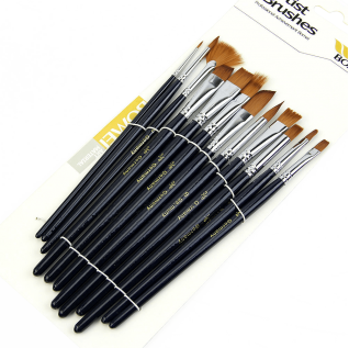 Artist paint brush set nylon hair watercolor acrylic oil painting supplies
