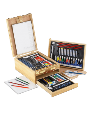 Royal langnickel 124 piece sketching and drawing easel artist set