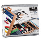 Royal langnickel 124 piece sketching and drawing easel artist set