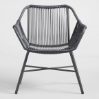 Charcoal Gray String Durban Outdoor Dining Chair