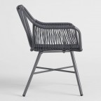 Charcoal Gray String Durban Outdoor Dining Chair