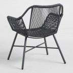 Charcoal Gray String Durban Outdoor Dining Chair