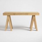 Bleached Oak And Poplar Gemma Sawhorse Desk