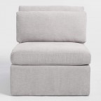 Gray Emmett Modular Sectional Armless Chair