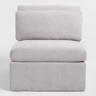 Gray Emmett Modular Sectional Armless Chair