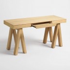 Bleached Oak And Poplar Gemma Sawhorse Desk