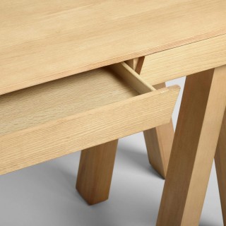 Bleached Oak And Poplar Gemma Sawhorse Desk