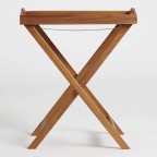 Natural Wood Hyacinth Outdoor Butler Table