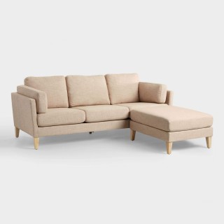 Oatmeal Woven Noelle Sofa And Ottoman