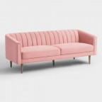Blush Pink Channel Back Sacha Sofa