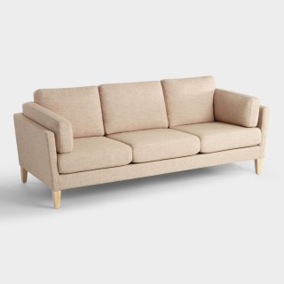 Oatmeal Woven Noelle Sofa And Ottoman