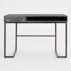 Smoke Gray Wood And Metal Javier Desk