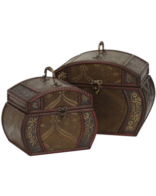 Decorative Chests Brown Set of 2