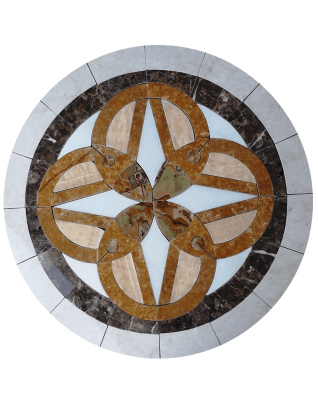 Tile Floor Medallion Marble Mosaic