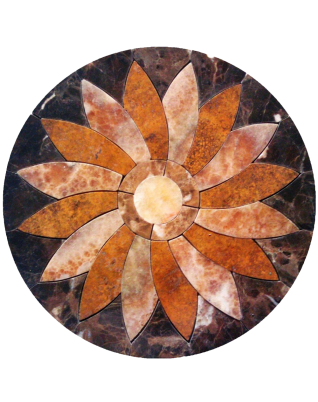 Tile Floor Medallion Marble Mosaic