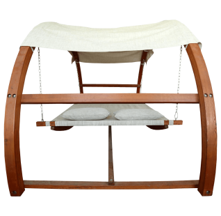 Leisure Season Swing Bed with Canopy