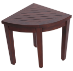 Oasis Bathroom Teak Corner Shower Seat Stool Chair Bench