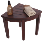 Oasis Bathroom Teak Corner Shower Seat Stool Chair Bench