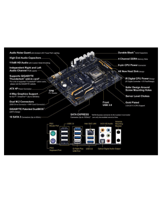 Gigabyte LGA 2011 3 X99 4 Memory DIMMs 4 Way SLI Support
