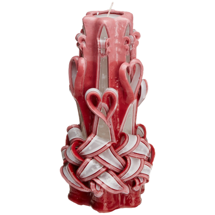 Large Handmade Paraffin Carved Candle