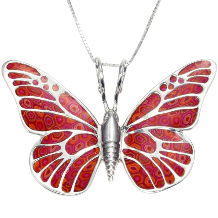 Butterfly Necklace Polymer Clay Jewelry