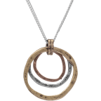 Of Earth and Ocean Handmade Sunrise Pendant Necklace Triple Circles