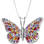 Butterfly Necklace Polymer Clay Jewelry