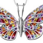 Butterfly Necklace Polymer Clay Jewelry