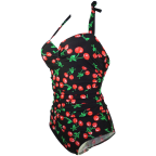 Cocoship 50s Retro Vintage Swimwear Monokinis