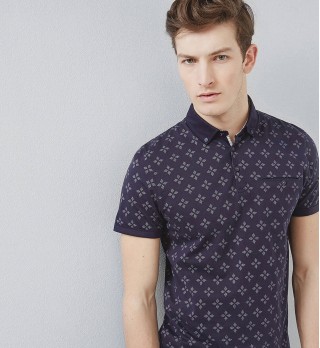 FELLA Diamond print polo shirt